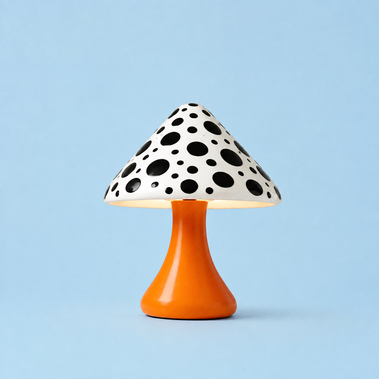 Mushroom lamp in a maximalist gallery room — Maison Retro Statement Pieces