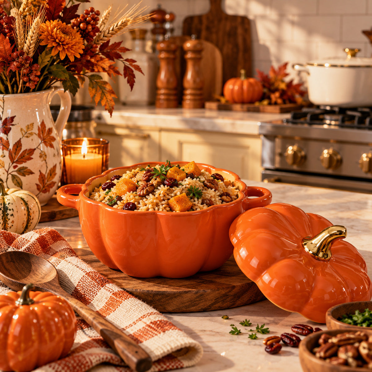 Golden Pumpkin Bowl