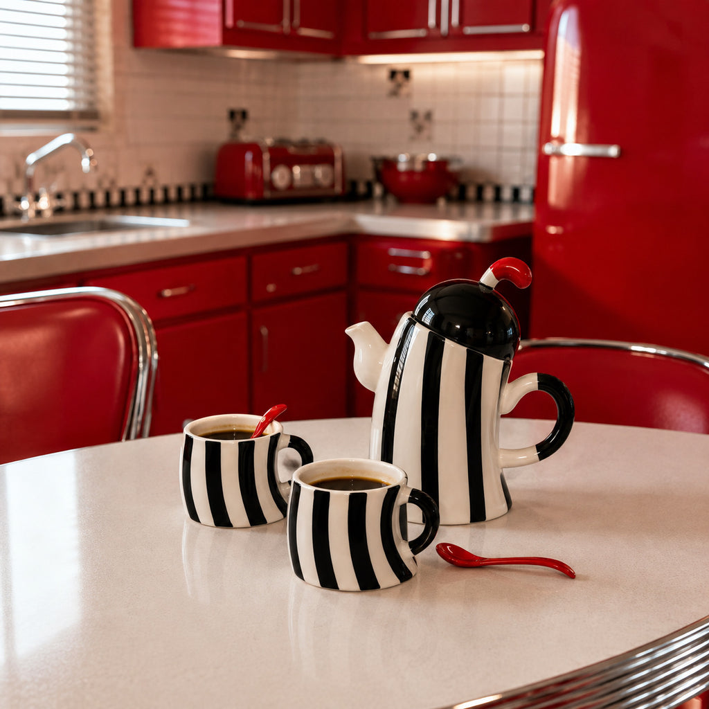 Striped Tea Set