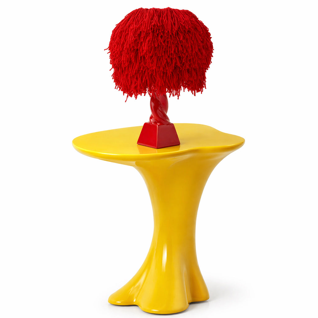Red Fringe Lamp