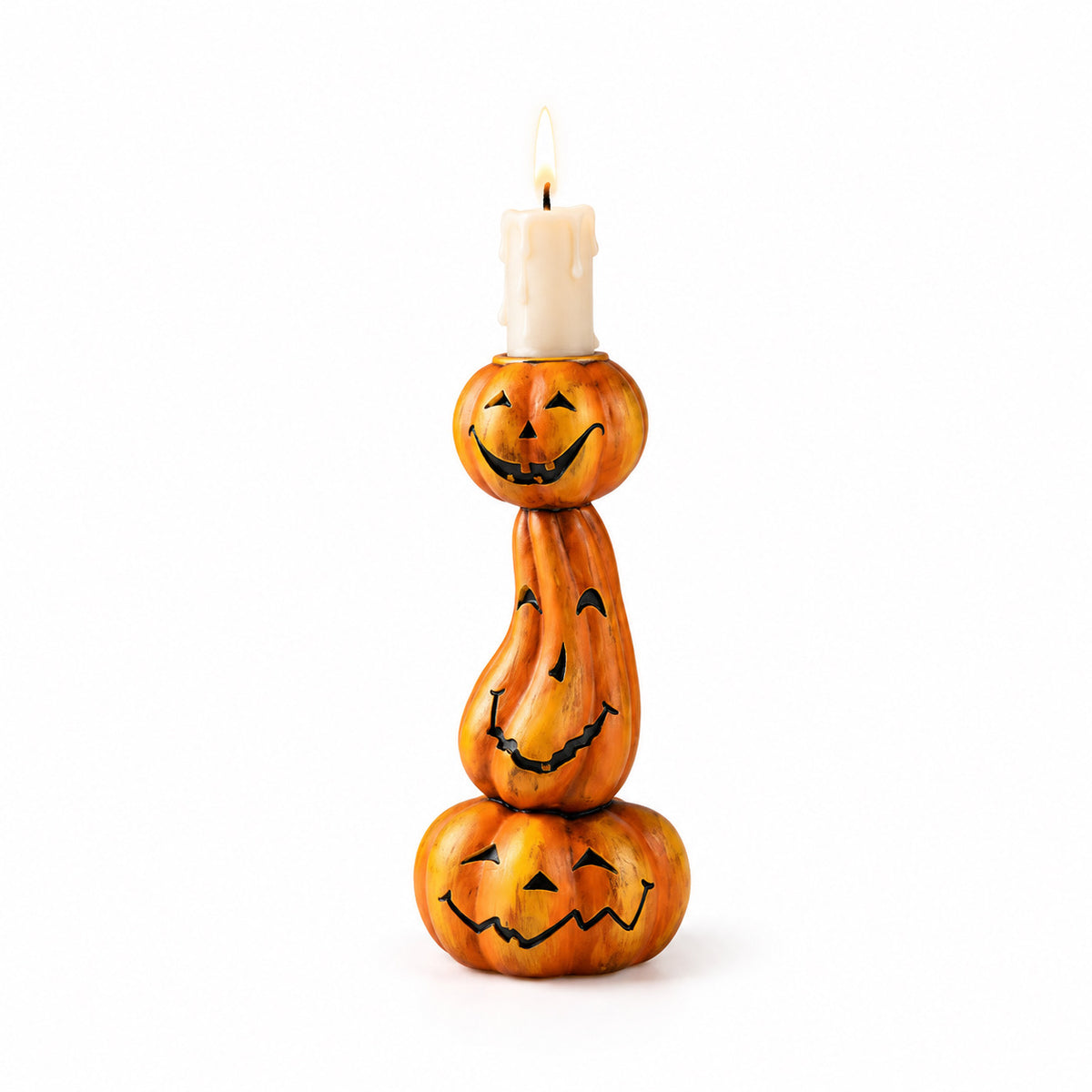 Stacked Pumpkin Candle Holder