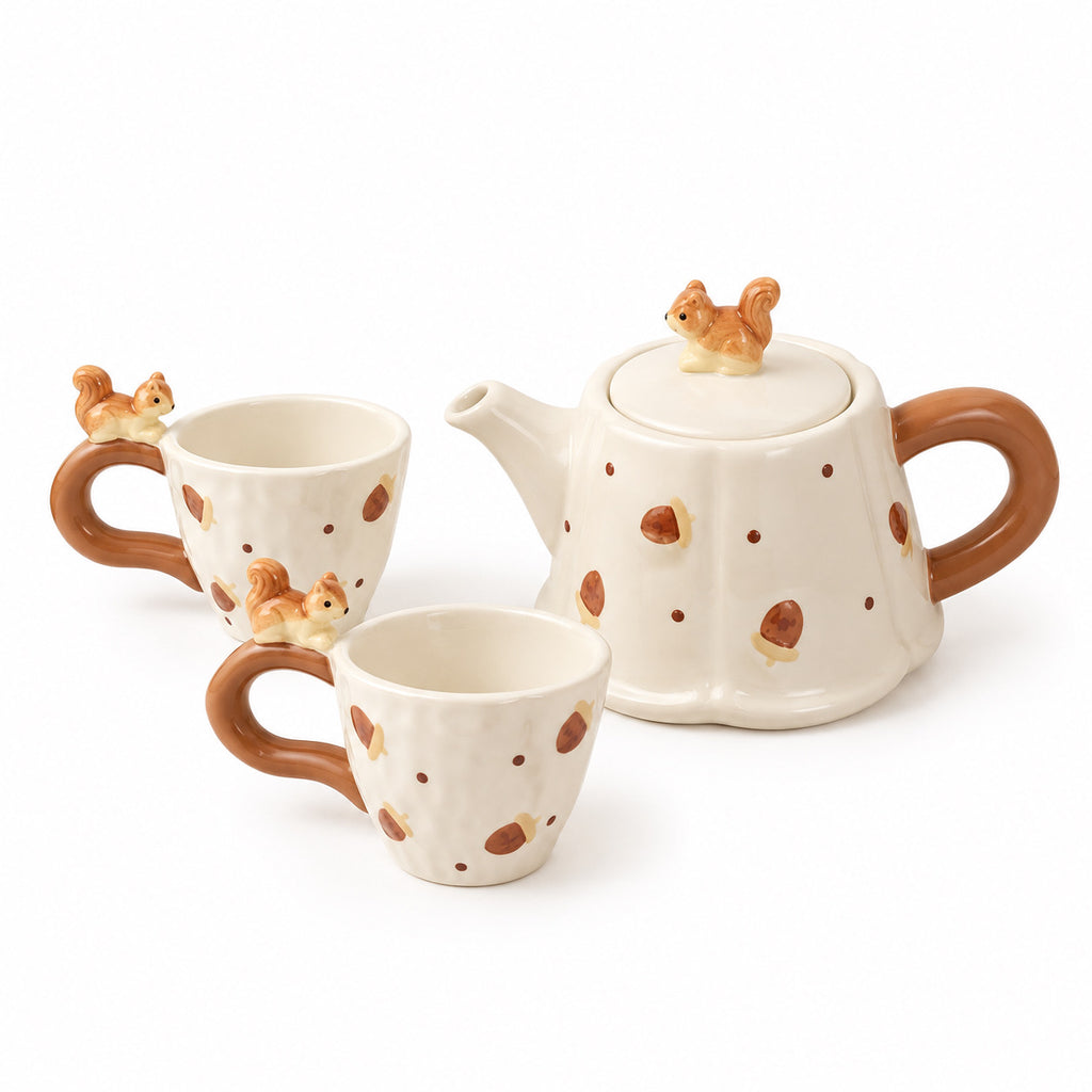Squirrel & Acorn Tea Set