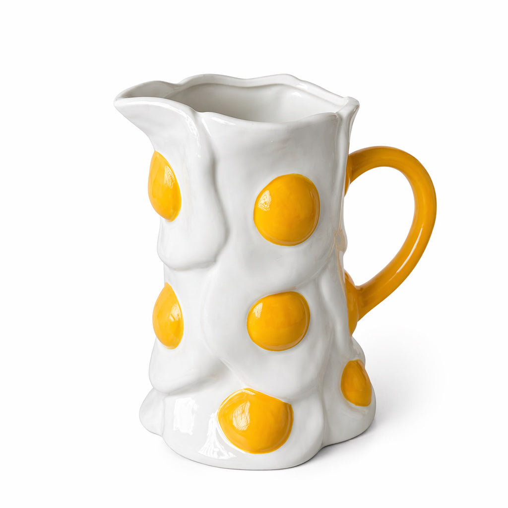 Egg Vase — fried egg ceramic pitcher vase