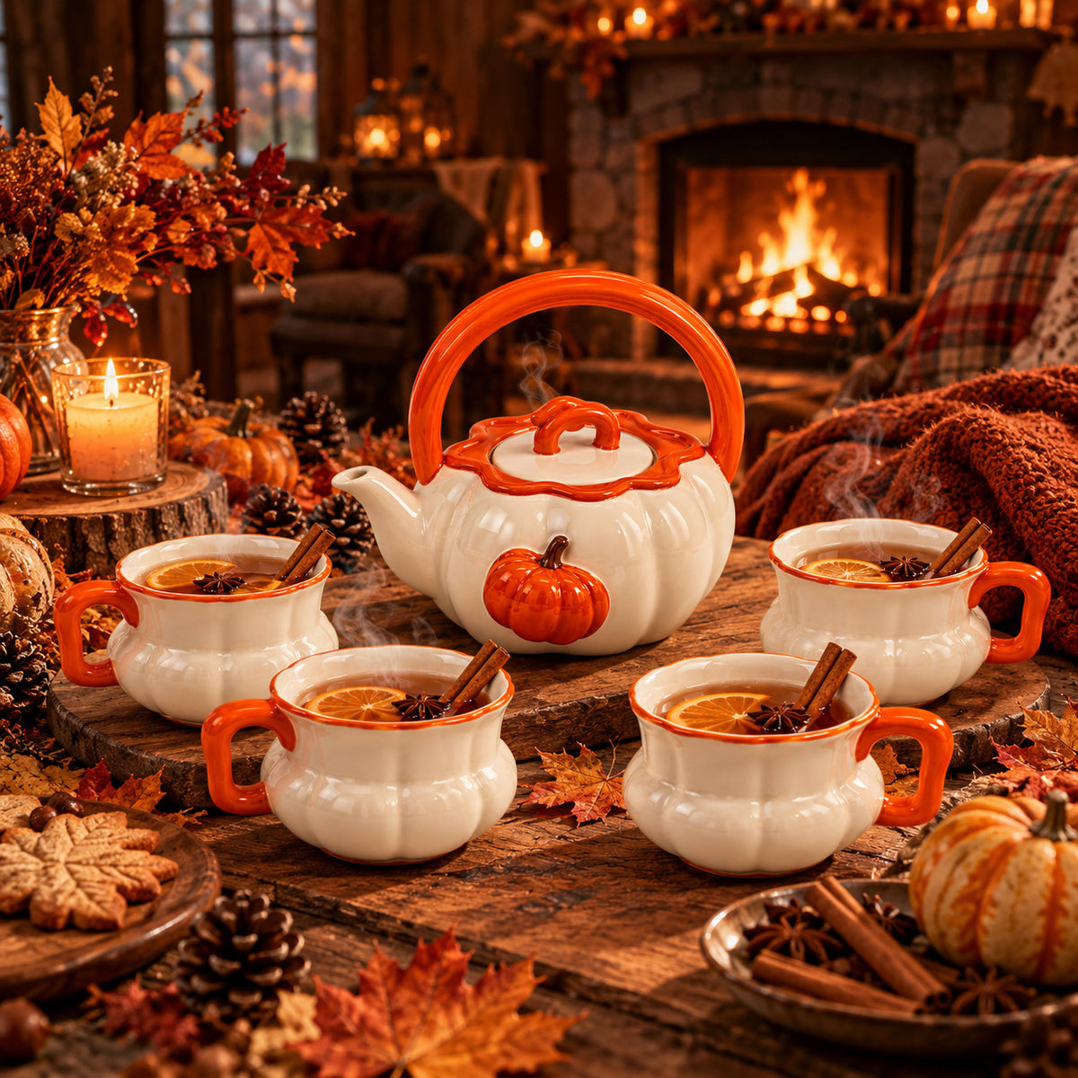 Pumpkin Harvest Tea Set