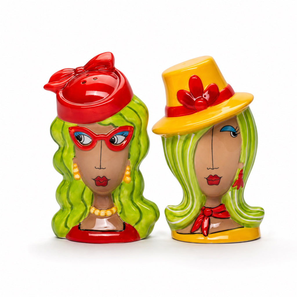 Lola & Nola Summer in Sicily — sun hat salt and pepper shakers