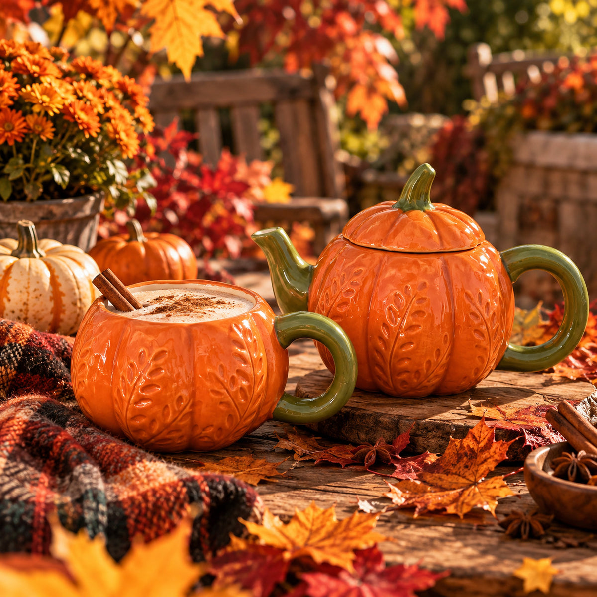 Pumpkin Spice Tea Set