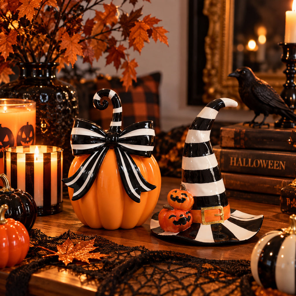 Striped Witch Hat Decor