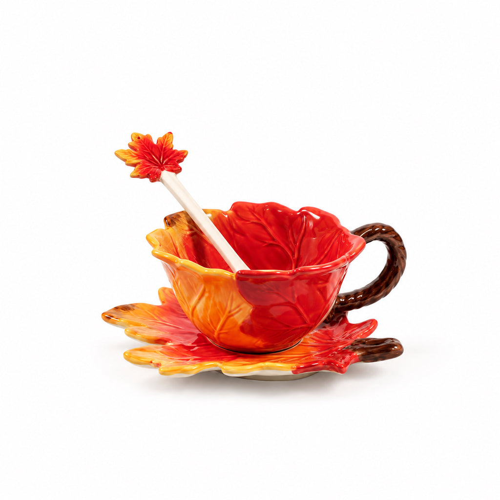 Autumn Leaves Cup & Saucer Set